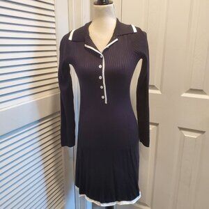 NWT MEROKEETY Women's Long Sleeve V Neck Sweater Dress - Size M